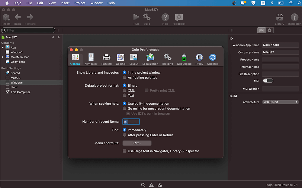 Xojo 2021 R2.1 v21.2.1.53890 for Mac 破解版 跨平台软件开发工具