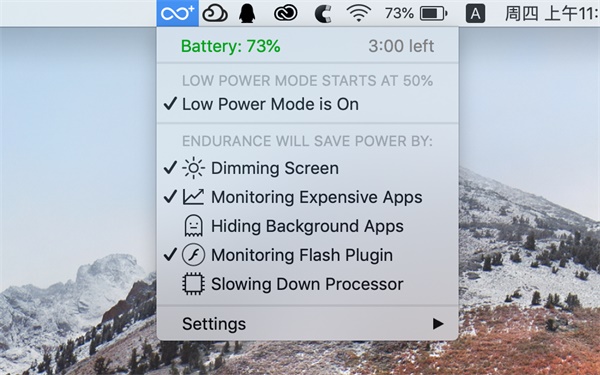 Endurance 3.2.6 for Mac 破解版 电池续航优化管理工具