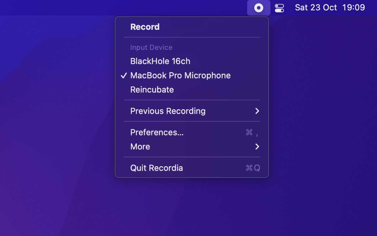 Recordia 2.6.1 for Mac 快速录制音频软件