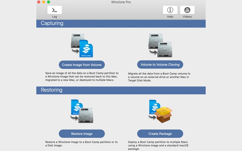 Winclone Pro 8.2 for Mac 破解版 Boot Camp分区备份恢复还原工具