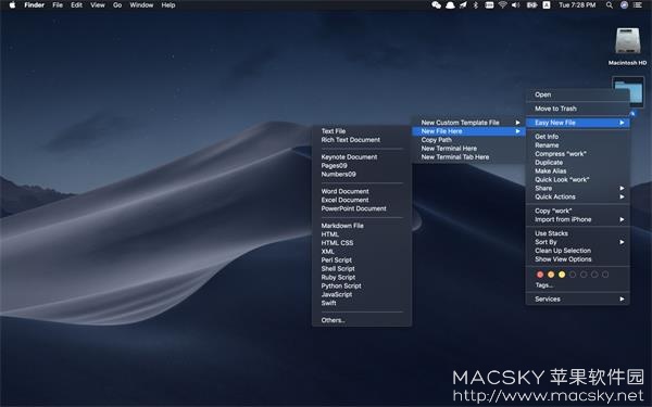 Easy New File 2.2 for Mac 强大右键扩展办公必备神器