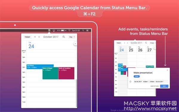 CalendarPro for Google 3.6.0 Mac 谷歌桌面日历软件