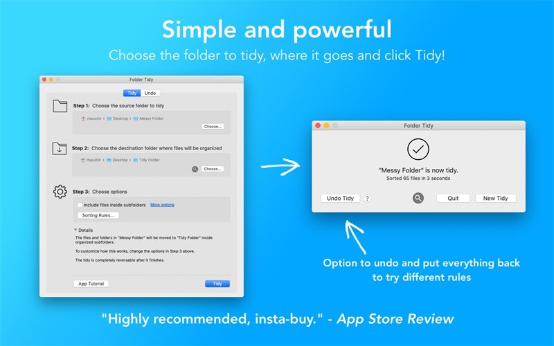 Folder Tidy 2.8.8 for Mac 中文破解版 桌面文件及文件夹快速整理工具