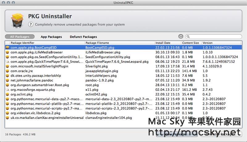 苹果专业 .pkg文件卸载工具 UninstallPKG 1.0.25 Mac OS X插图