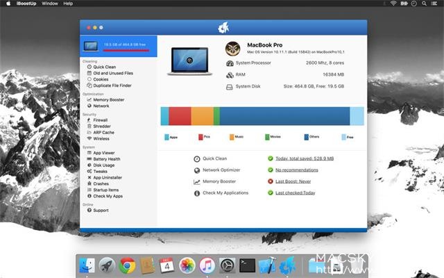 iBoostUp Premium v7.2 for Mac 系统优化垃圾清理工具