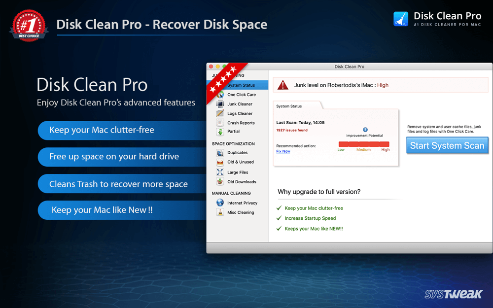 Disk Clean Pro 5.1.0 for Mac 系统优化维护磁盘清理工具