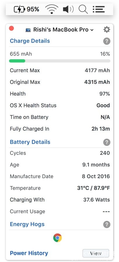 Battery Health 3 v1.0.8 Mac笔记本iOS设备电池监控软件