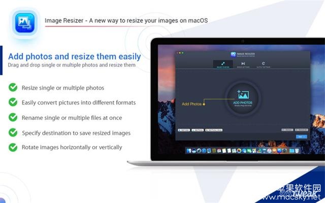Image Resizer 1.7 for Mac 图像分辨率尺寸修改工具