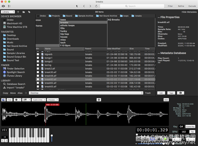 AudioFinder 5.9.27 for Mac 破解版 音频管理制作软件