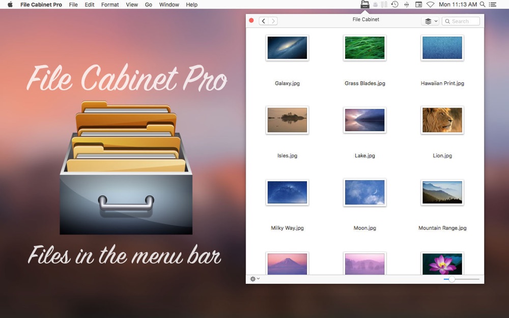 File Cabinet Pro 8.5 for Mac 破解版 菜单栏文件管理工具