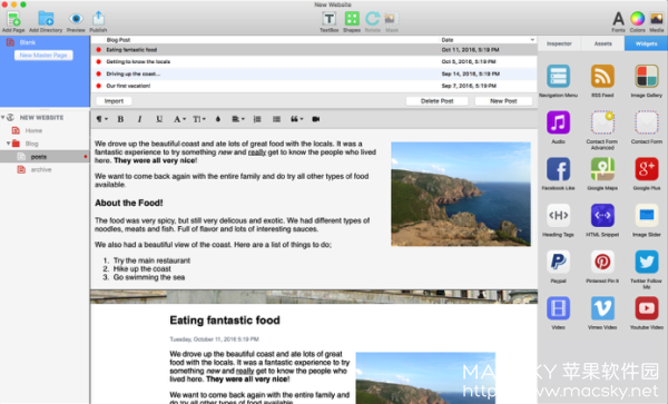 EverWeb 2.5.1 for Mac 中文版 优秀网页设计软件