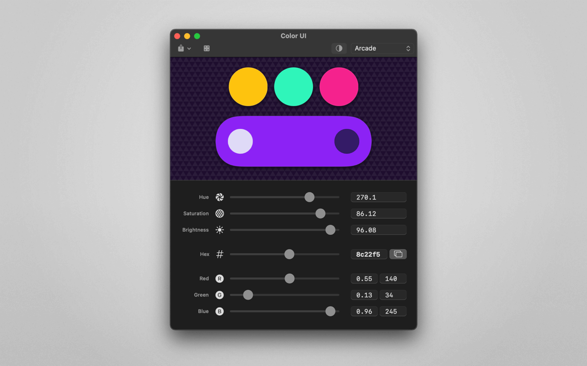 Color UI 2.3 for Mac 颜色选择及调色设计软件
