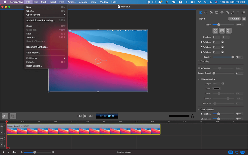 ScreenFlow 9.0.7 for Mac 破解版 屏幕录制编辑软件
