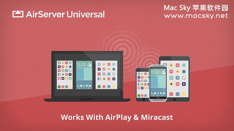 苹果系统专业屏幕镜像工具 AirServer 7.0.1多国语言版插图