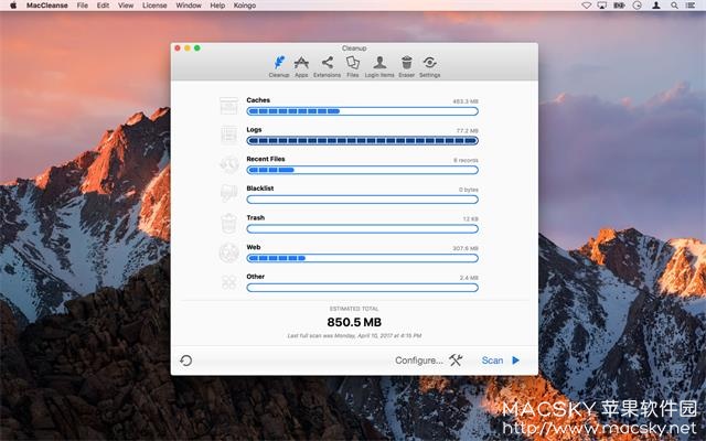 MacCleanse 8.1.4 for Mac 破解版 苹果系统专业垃圾清理软件