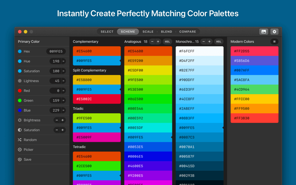 Paletter 4.3.0 for Mac 设计师必备调色板配色工具