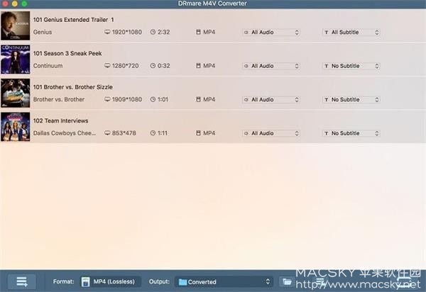 DRmare M4V Converter 3.1.0.7 iTunes DRM删除格式转换工具