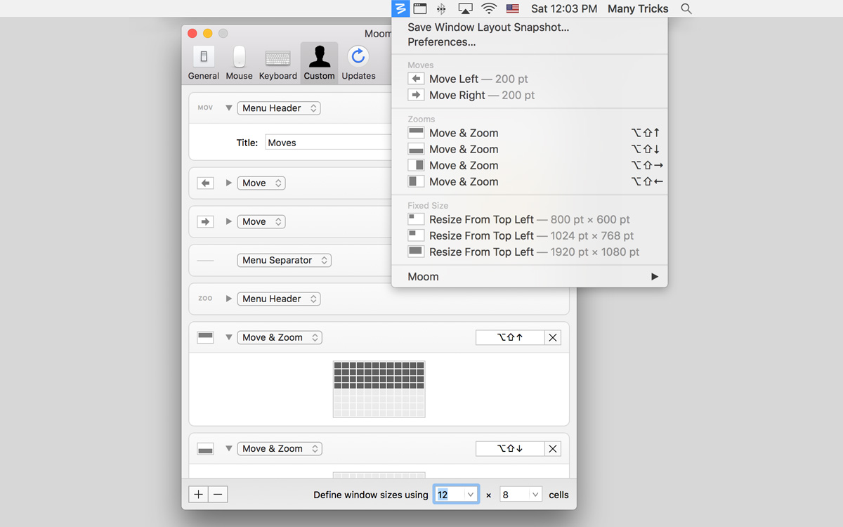 Moom 3.2.25 for Mac 破解版 窗口尺寸大小位置调整工具