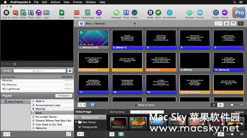 Mac系统跨平台现场演出和媒体演示软件 ProPresenter 6.1.5