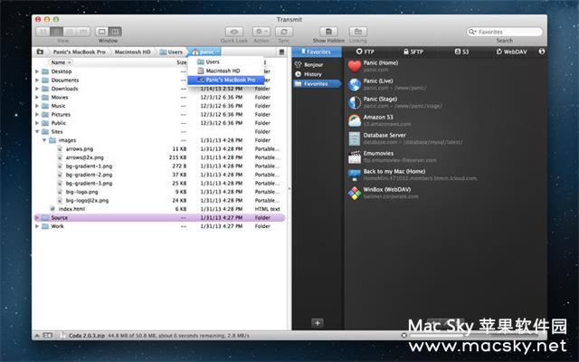 苹果系统FTP客户端文件传输软件 Transmit 5.0.1 Mac OS X