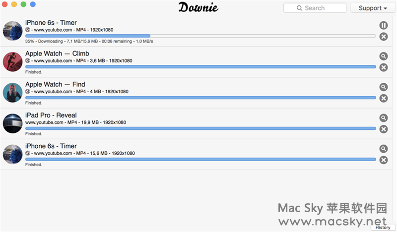 Downie 3.0.1 for Mac 中文版 系统专业视频下载工具