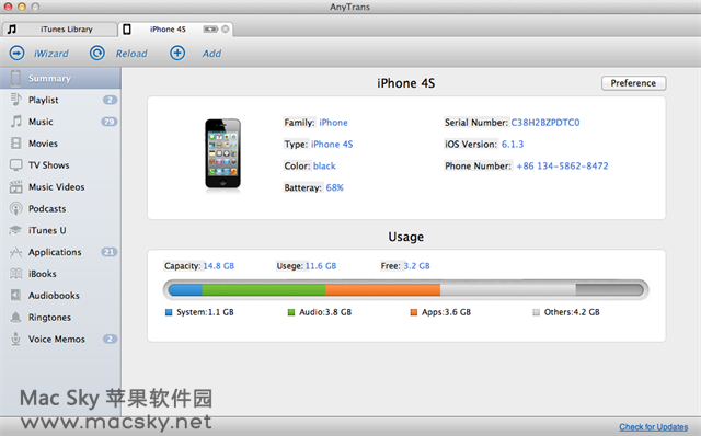 苹果iOS设备数据传输工具 iMobile AnyTrans 5.5.4 中文版