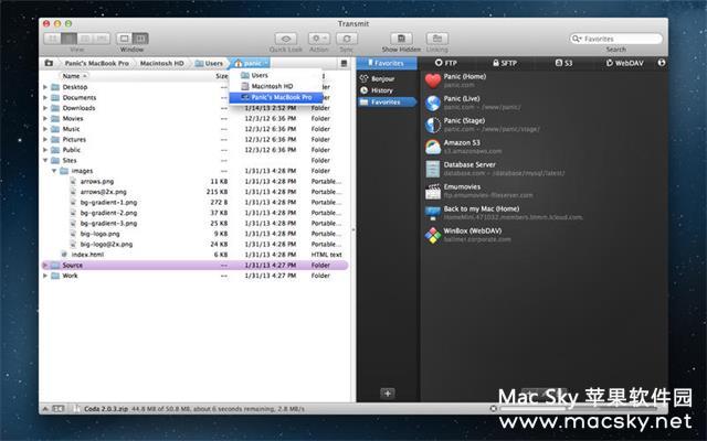 苹果系统FTP客户端文件传输软件 Transmit 5.0b7 Mac OS X