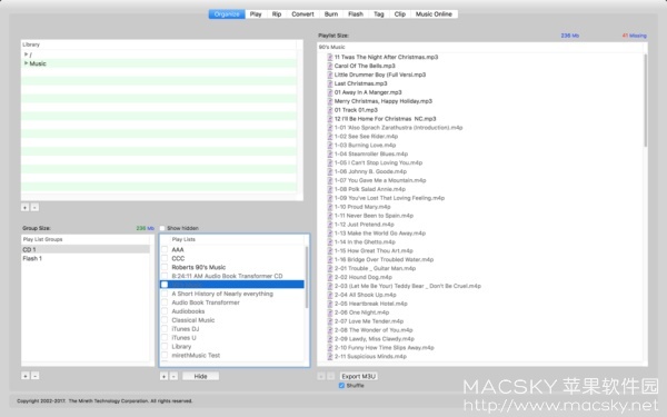 mirethMusic 4.4.3 for Mac 多功能音乐翻录转换刻录播放工具