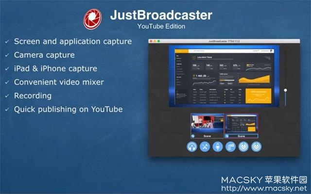 JustBroadcaster for YouTube v2.1 YTb直播录像制作工具