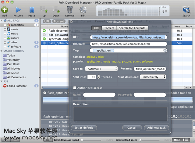 苹果专业下载工具 Folx Pro Download Manager 5.2.1 中文版