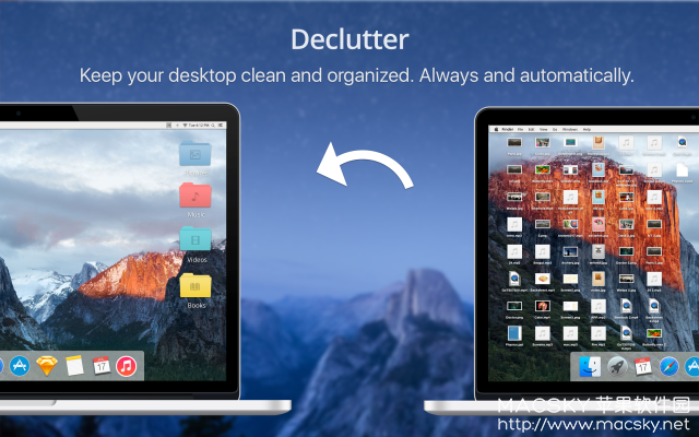 Declutter 2.5 for Mac 破解版 优秀桌面文件整理美化工具