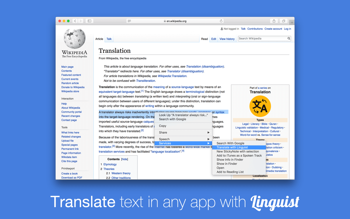 Linguist 2.8 for Mac 语言学家 中文破解版 优秀语言翻译软件