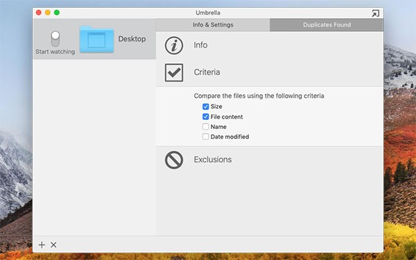 Umbrella 1.1.2 for Mac 破解版 重复文件预防检查删除工具