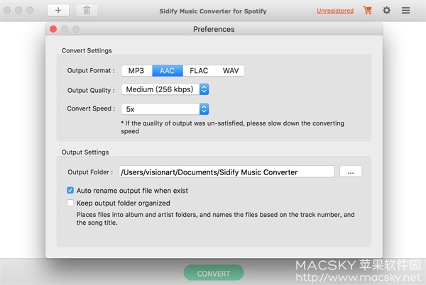 Sidify Music Converter 1.1.5 for Mac 音乐格式转换器
