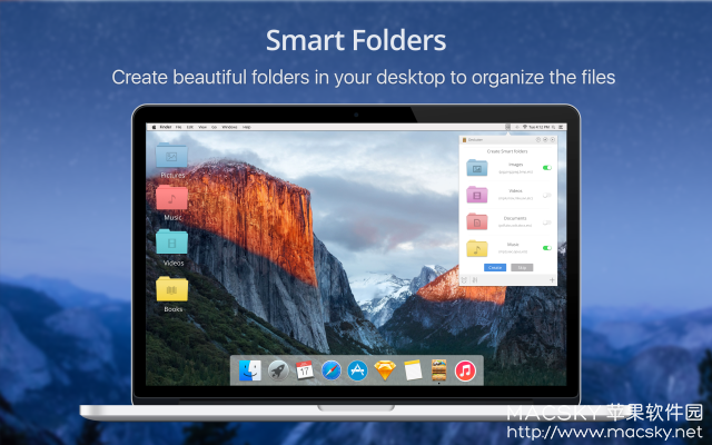 Declutter 2.3 for Mac 优秀桌面文件整理美化工具