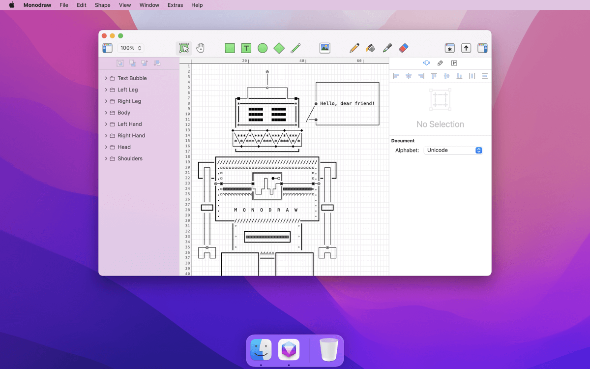 Monodraw 1.6.1 for Mac 破解版 强大ASCII码设计编辑工具