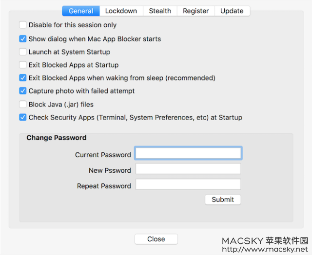 MacAppBlocker 3.2.1 for Mac 应用程序加密上锁工具
