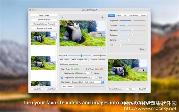 Video GIF Creator 1.2 for Mac GIF动画制作工具