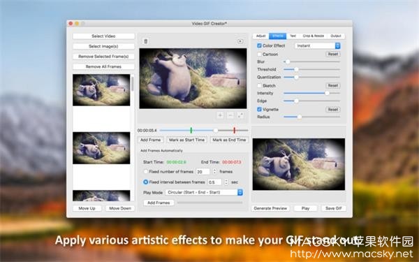 Video GIF Creator 1.2 for Mac GIF动画制作工具