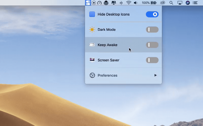 One Switch 1.28 for Mac 中文破解版 一键切换系统各项功能软件插图3