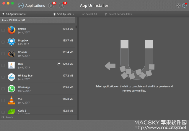 苹果系统专业App应用程序卸载工具 App Uninstaller 4.1