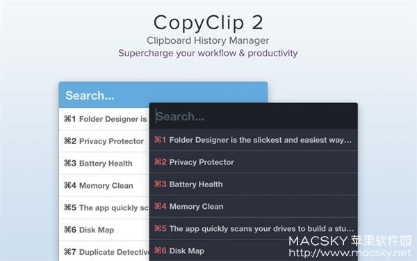 CopyClip 2 v2.9.3 for Mac 高级剪切板管理器