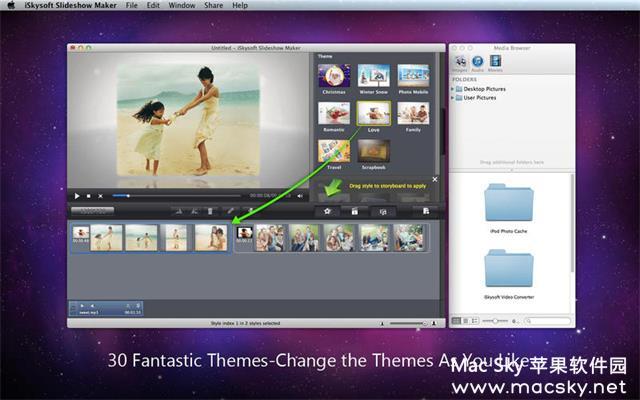 苹果图片幻灯片制作工具 iSkysoft Slideshow Maker 1.5.0
