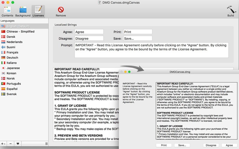 DMG Canvas 2.4.4 for Mac DMG镜像制作文件打包工具