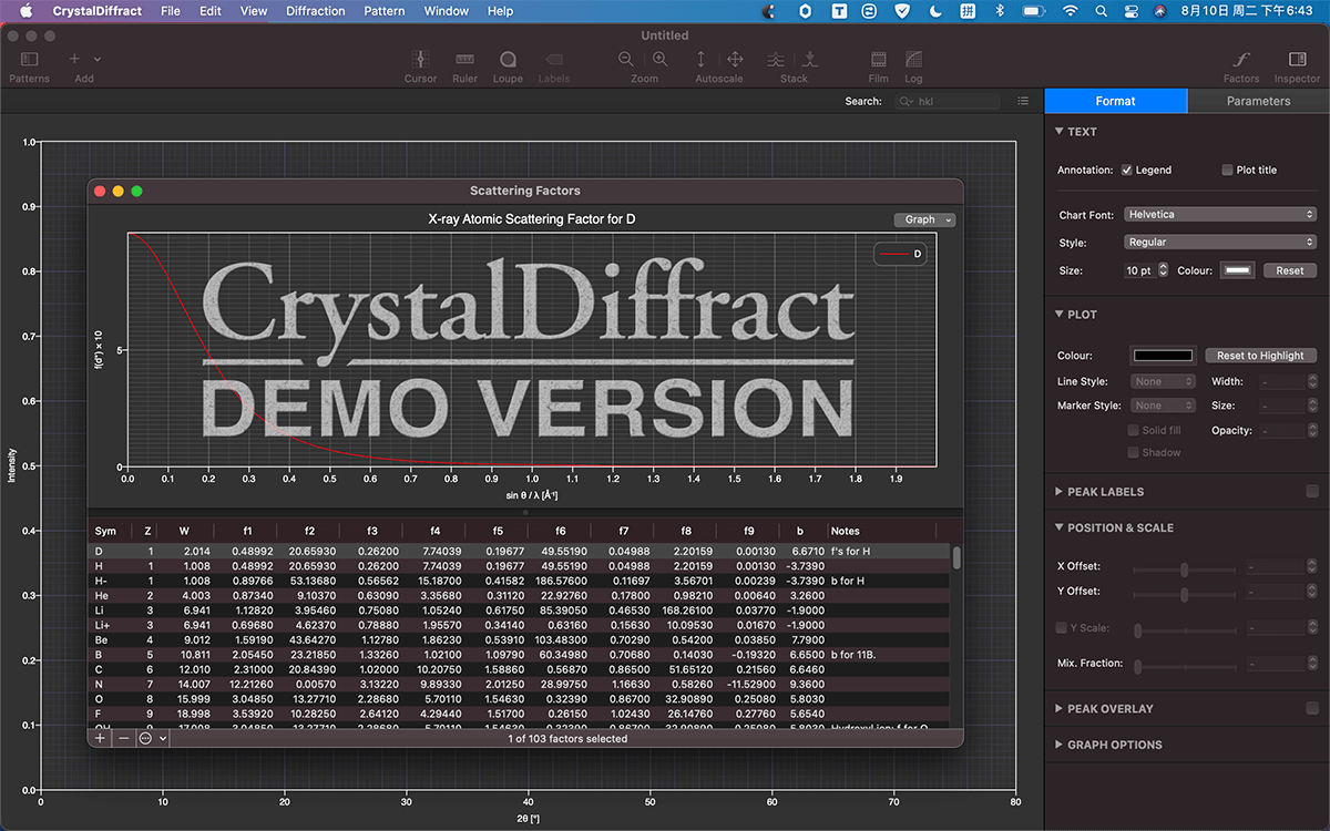 CrystalDiffract 6.9.3 for Mac 交互式可视化晶体结构分析软件