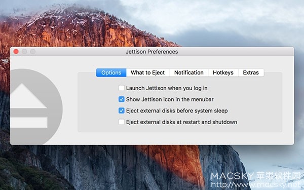 Jettison 1.8.5 for Mac 破解版 自动安全弹出外部磁盘工具