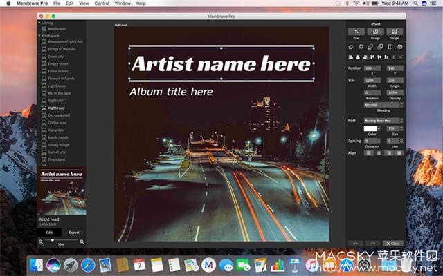 Membrane Pro 1.1.8 for Mac 杂志唱片专辑封面制作工具