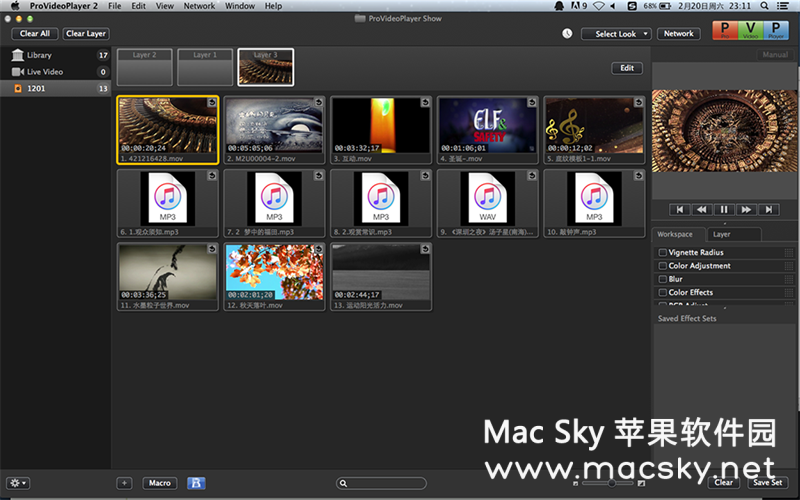 舞台演出LED大屏视频播放器 ProVideoPlayer 2.1.4 MacOS X