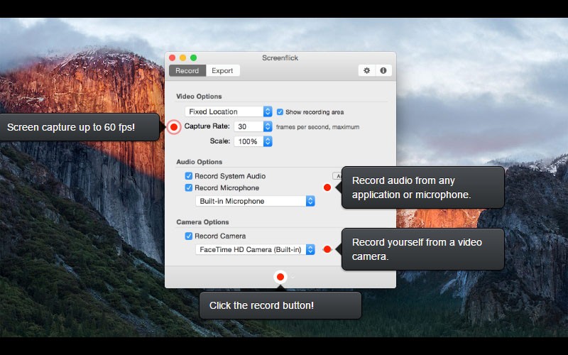 Screenflick 2.7.45 for Mac 破解版 优秀屏幕录制软件