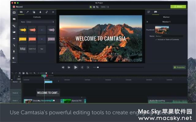 苹果专业屏幕捕捉录像工具 TechSmith Camtasia Studio 3.0.5